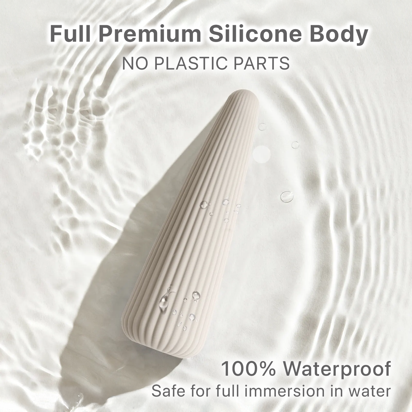 Flexible Soft Silicone Vibrator with Micro Ribs