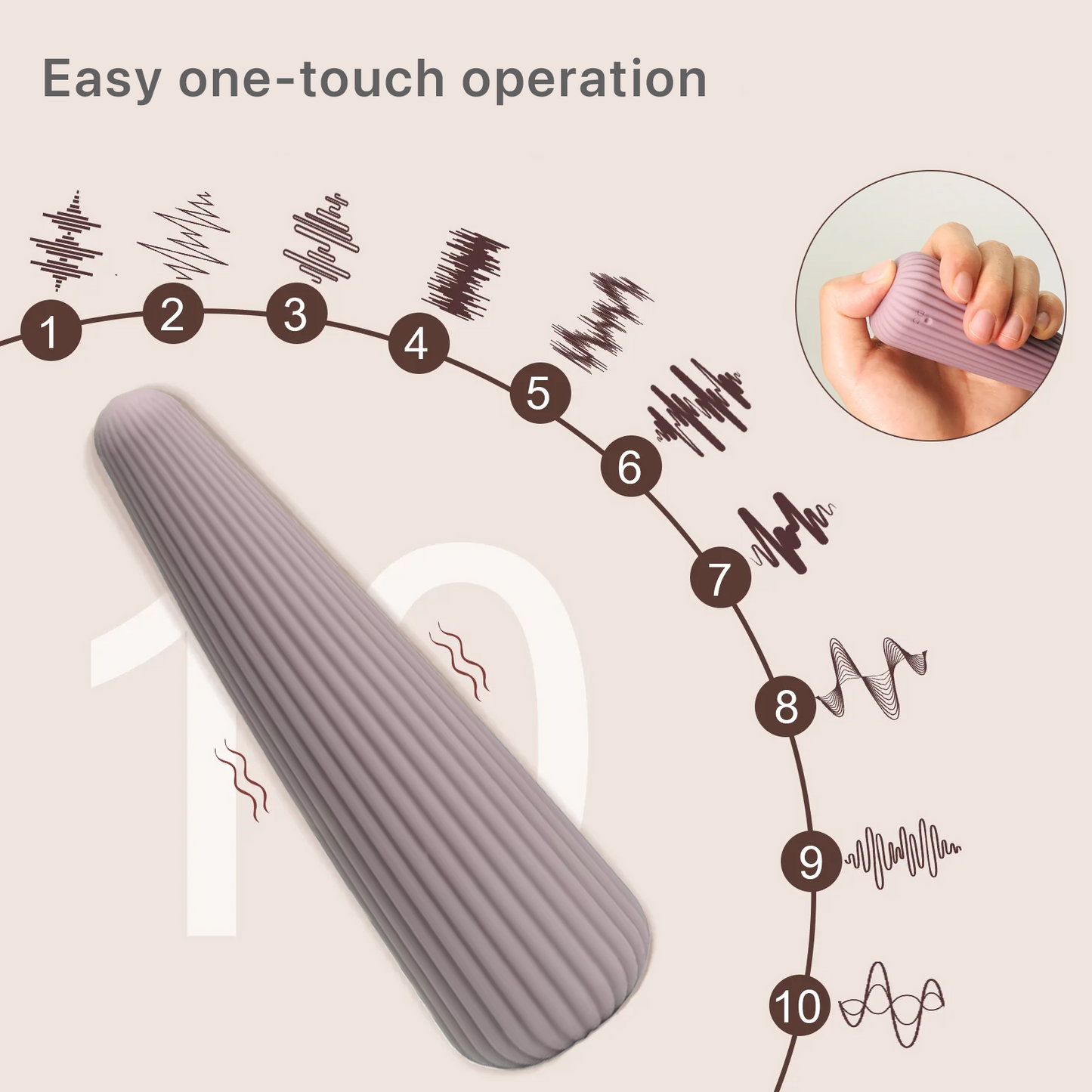 Flexible Soft Silicone Vibrator with Micro Ribs