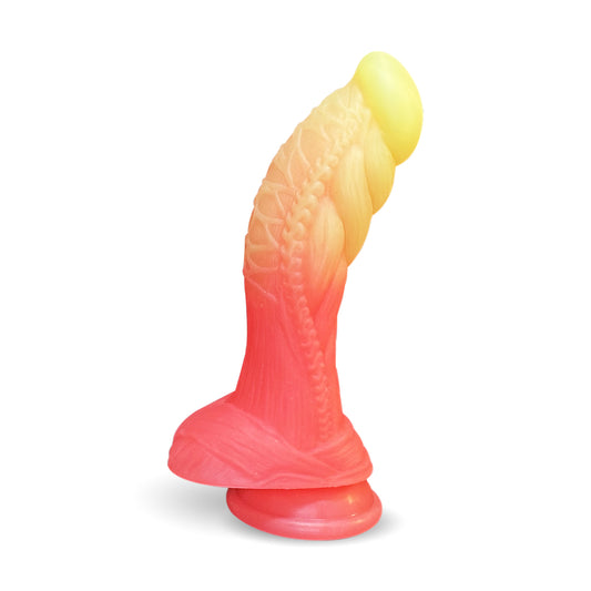 Fantasy Dildo Orange Yellow Pink Neon Colors