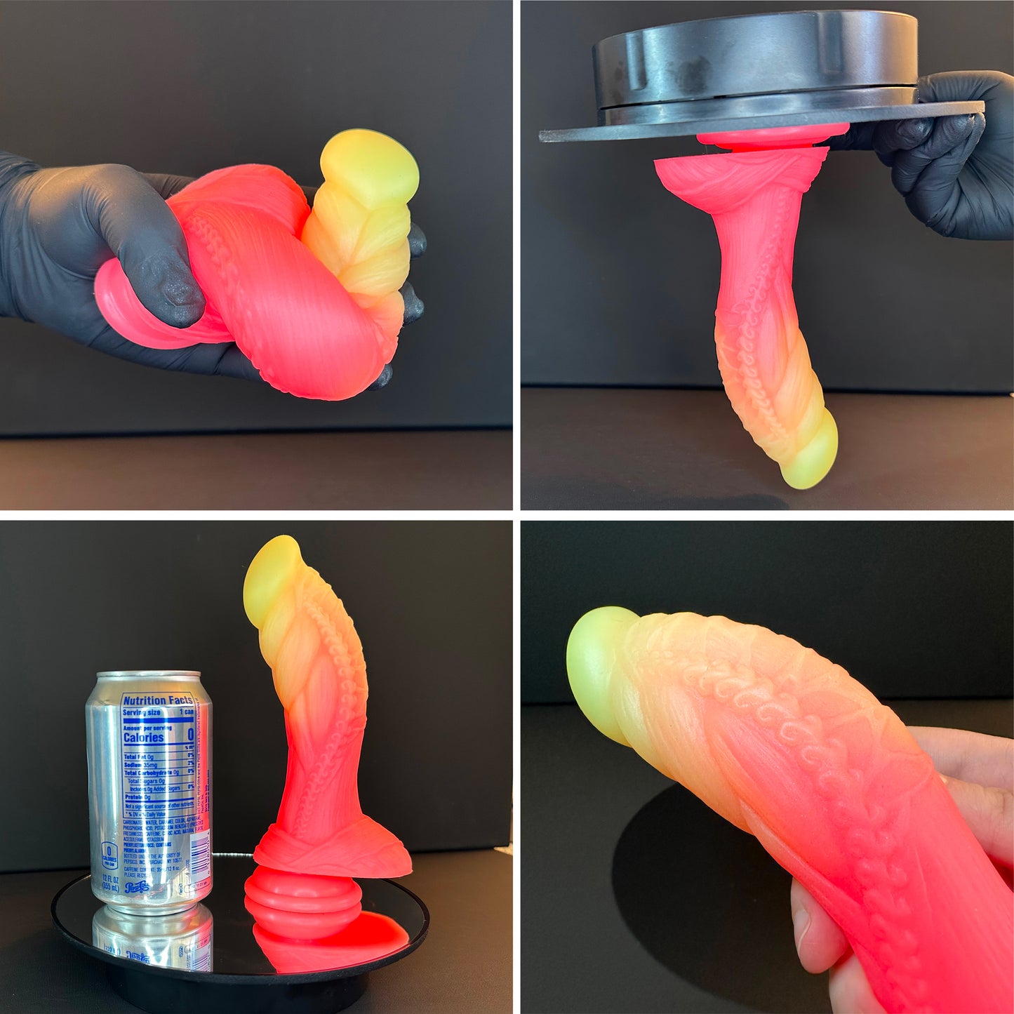 Fantasy Dildo Orange Yellow Pink Neon Colors