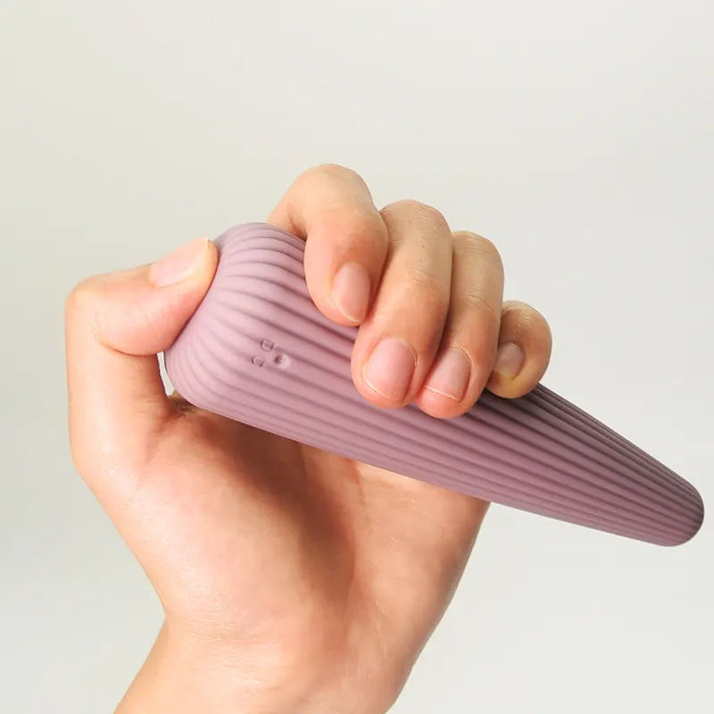 Flexible Soft Silicone Vibrator with Micro Ribs