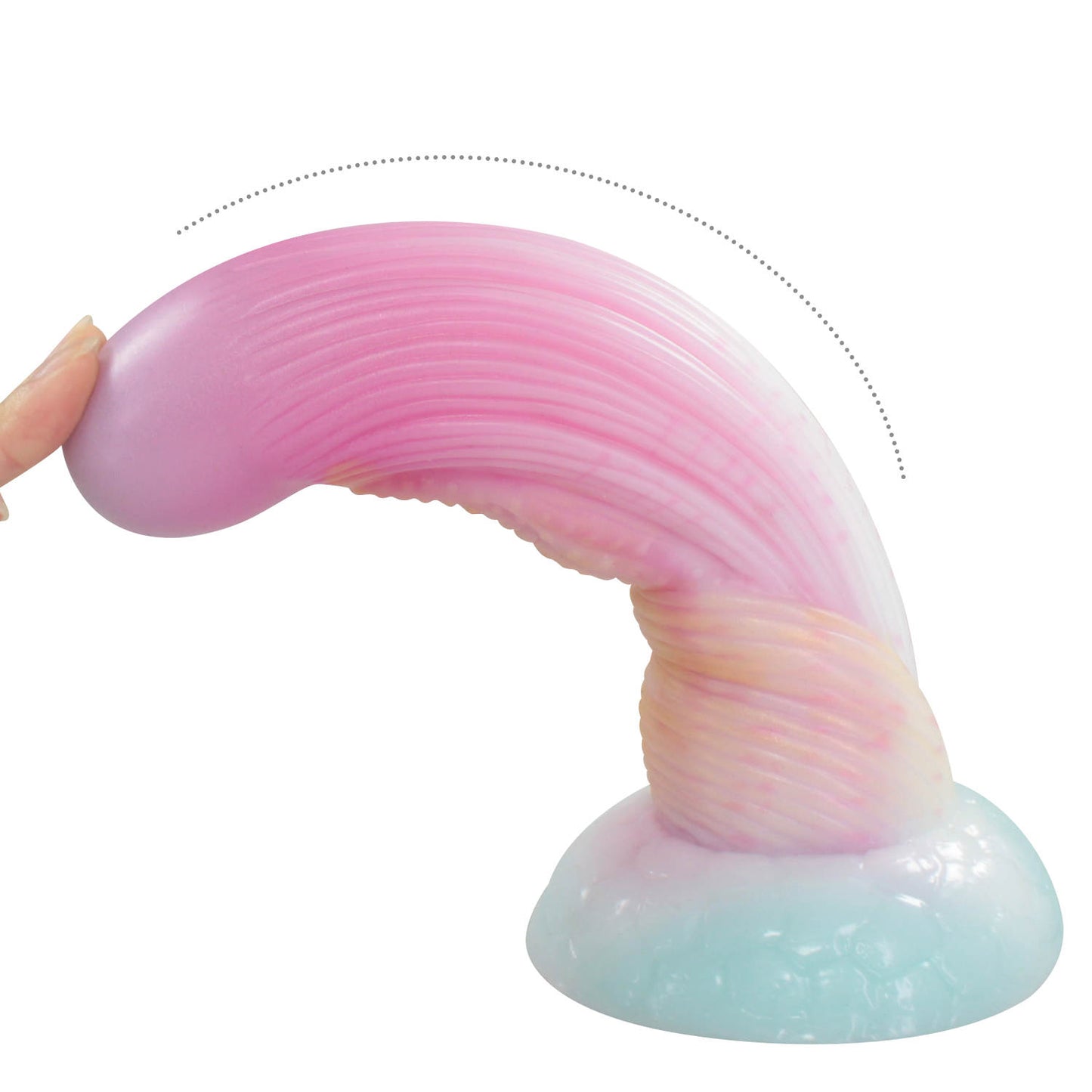 Colorful Fantasy Thick Dildo 8.5 inch Soft Silicone