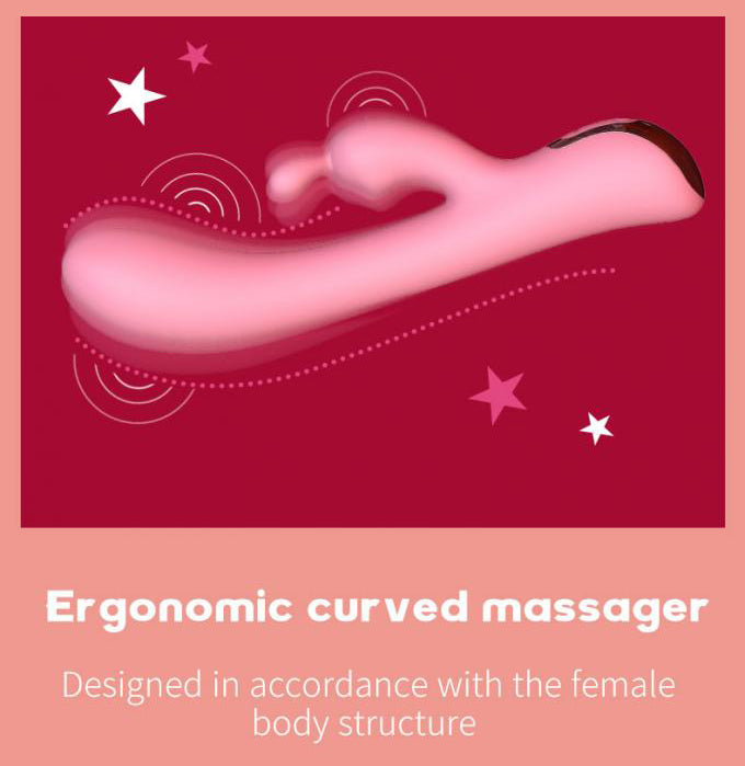 Erotoy Rabbit Vibrator for Clitoral, G-spot, Prostate Stimulation with 10 Vibration Settings Dual Motor