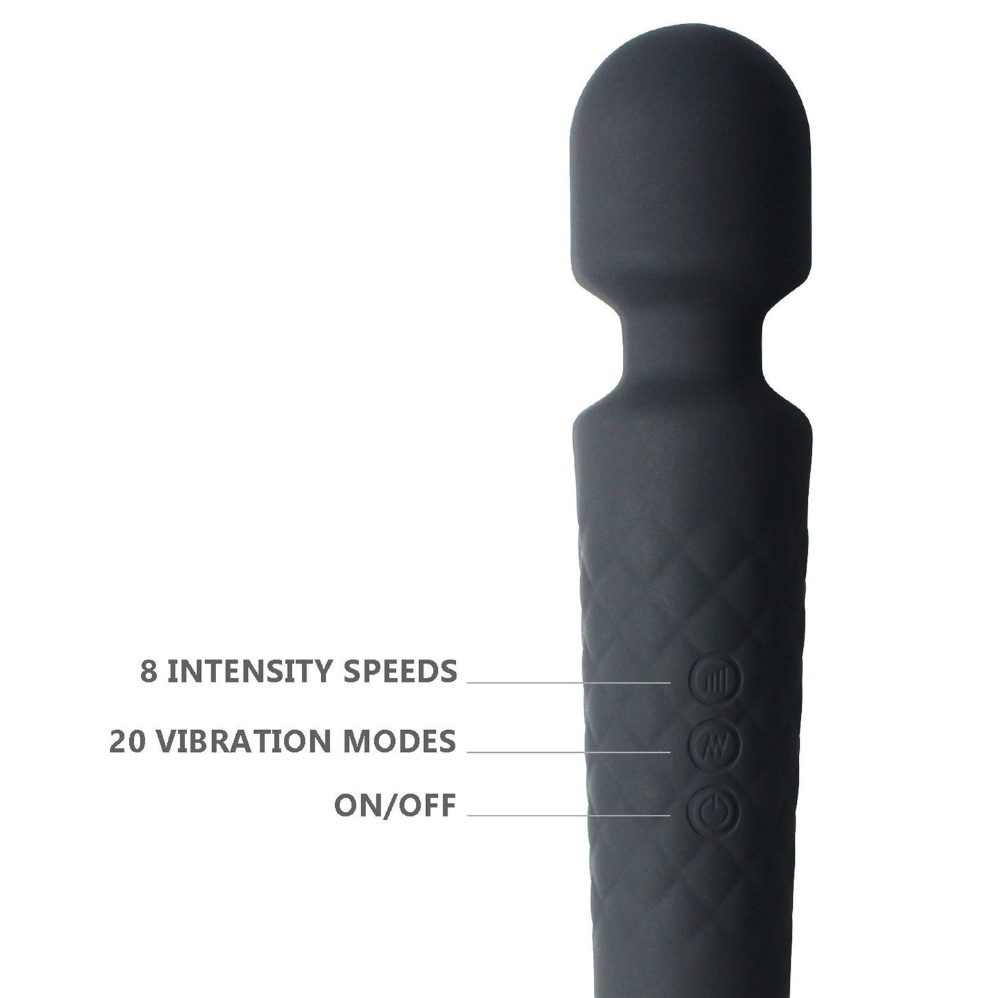 Erotoy Powerful Rechargeable Vibrator Personal Mini Wand Massager 20 Patterns 8 Speeds