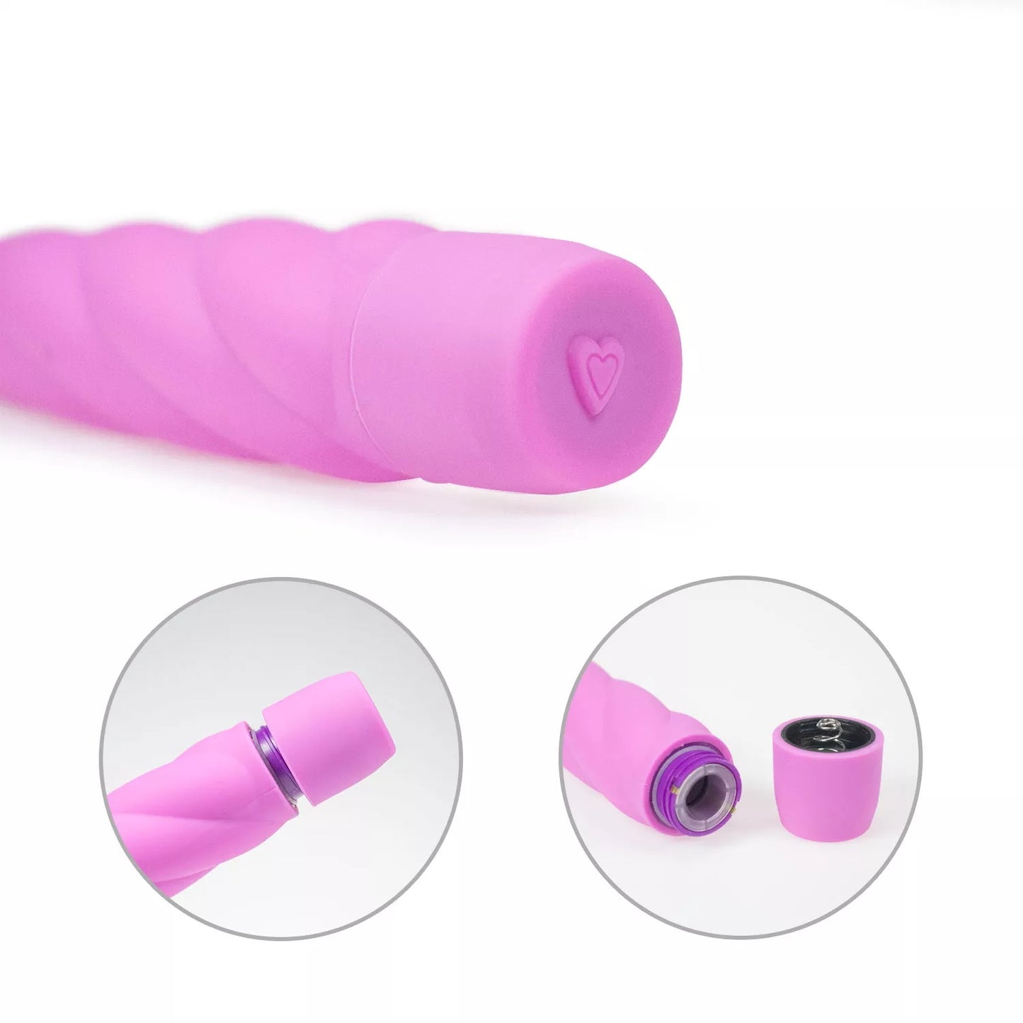 Erotoy Twist Vibe Textured Silicone Vibrator for Vagina G Spot Clitoris Stimulation 10 Function