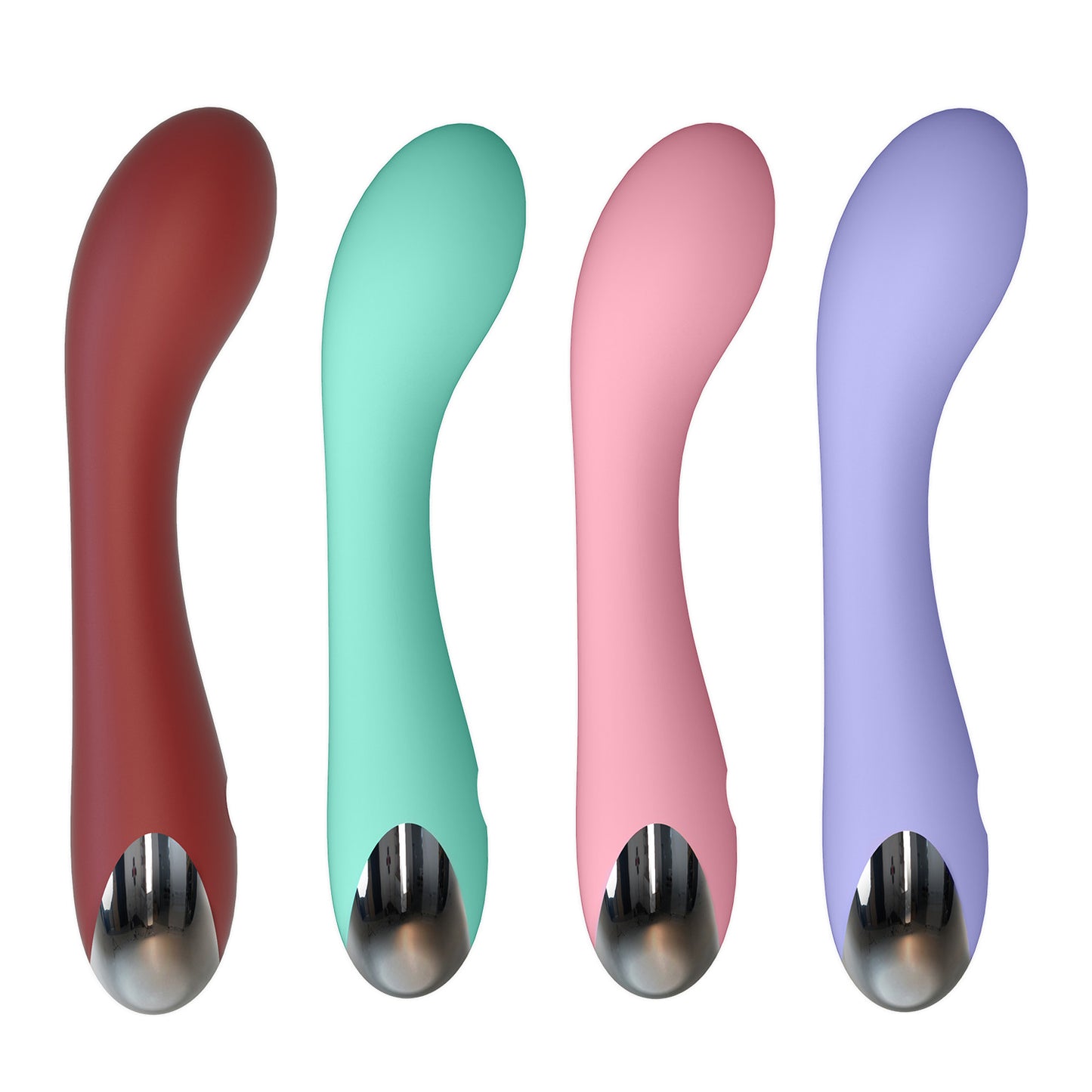 Erotoy G-Spot/Vagina/Anal Curved Vibrator Dildo for Vagina, Clitoral, Anal Stimulation with 10 Vibrations Modes