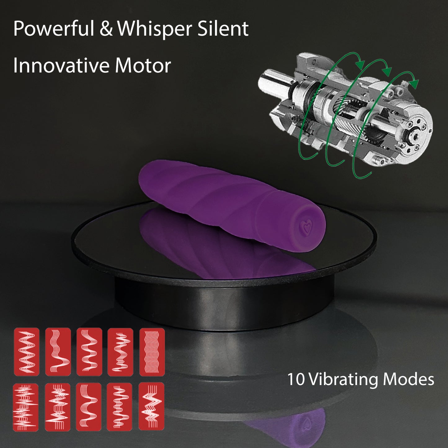 Big Twisted Textured Silicone Vibrator