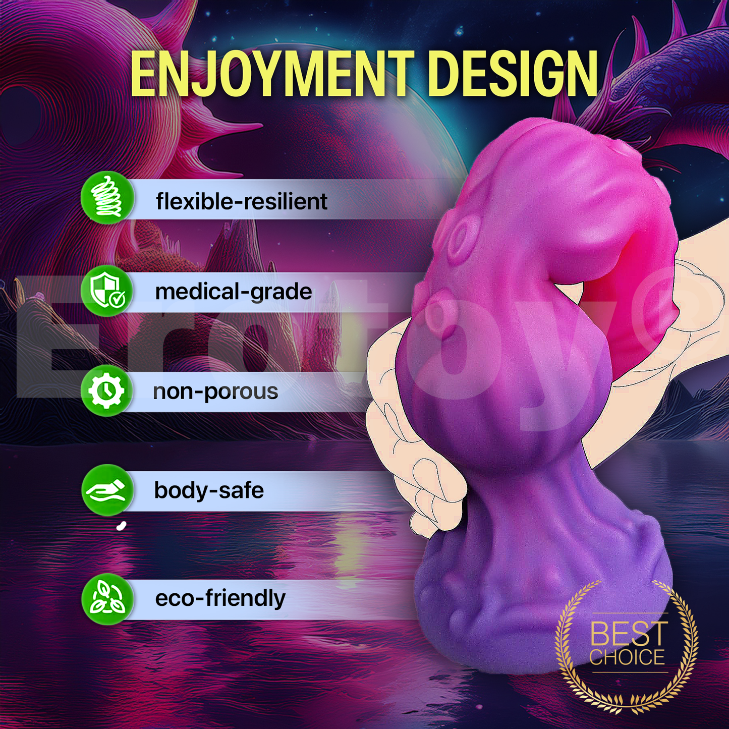 Two Knots Silicone Fantasy Tentacle Dildo
