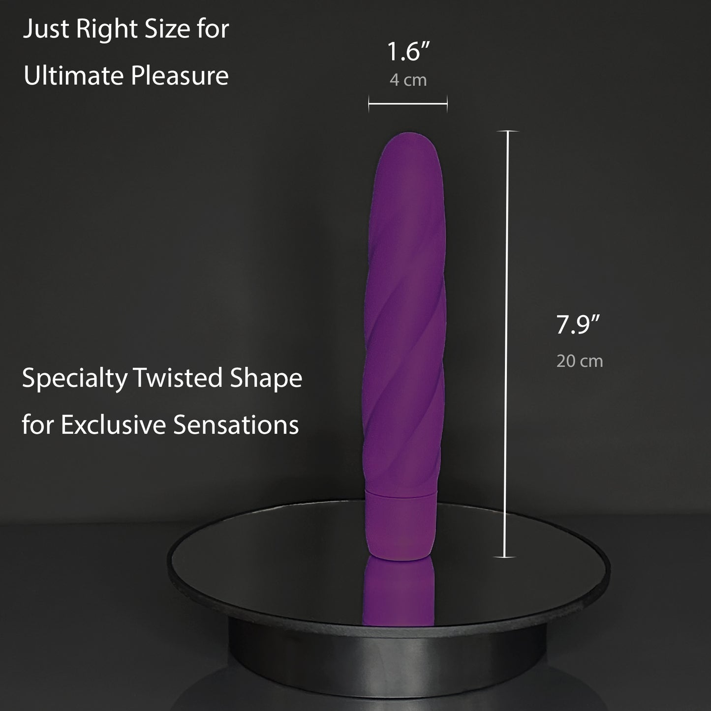 Big Twisted Textured Silicone Vibrator