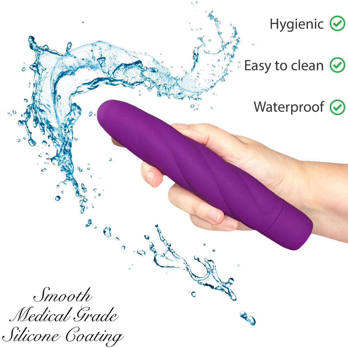 Big Twisted Textured Silicone Vibrator