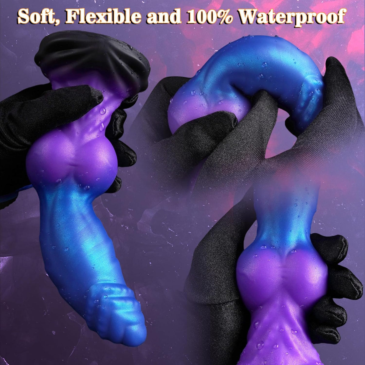 7.7" Azure Dragon Fantasy Knot Dildo with Ribbed Tapered Tip