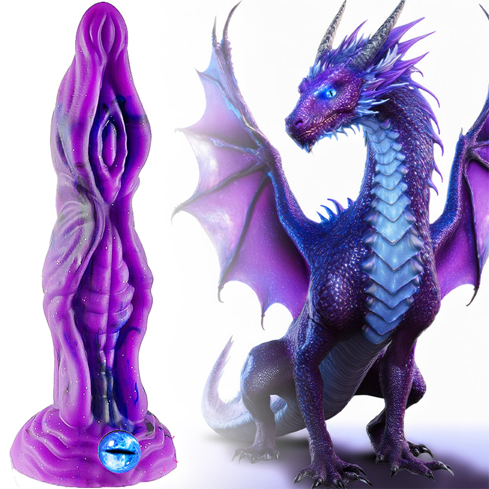 Long Purple Fantasy Dildo with Eye