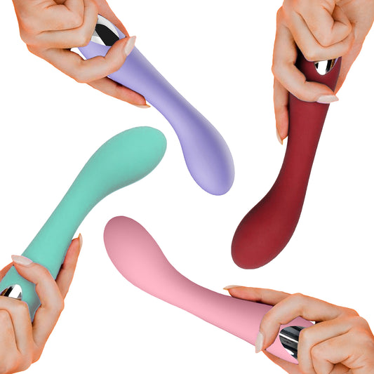 Erotoy G-Spot/Vagina/Anal Curved Vibrator Dildo for Vagina, Clitoral, Anal Stimulation with 10 Vibrations Modes
