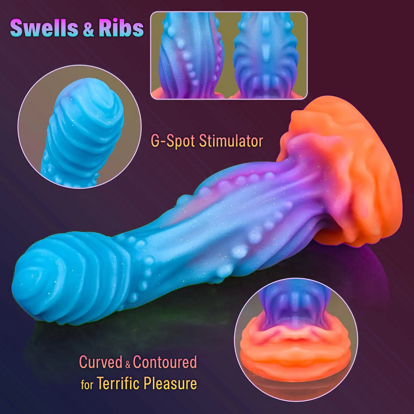 Curved G Spot Fantasy Dildo Glow in the Dark