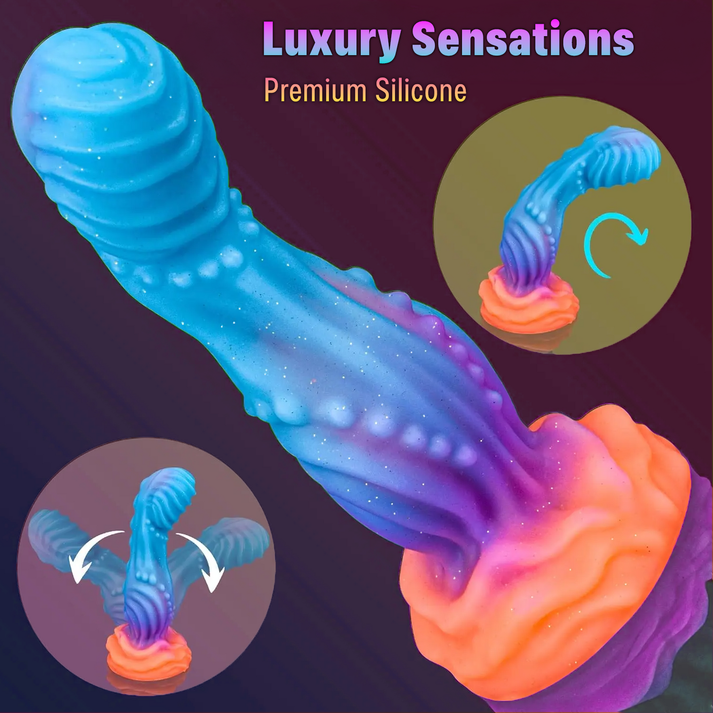Curved G Spot Fantasy Dildo Glow in the Dark