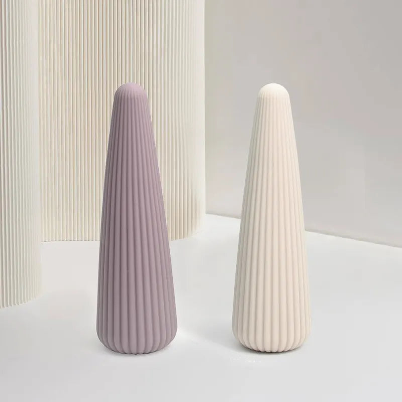 Flexible Soft Silicone Vibrator with Micro Ribs