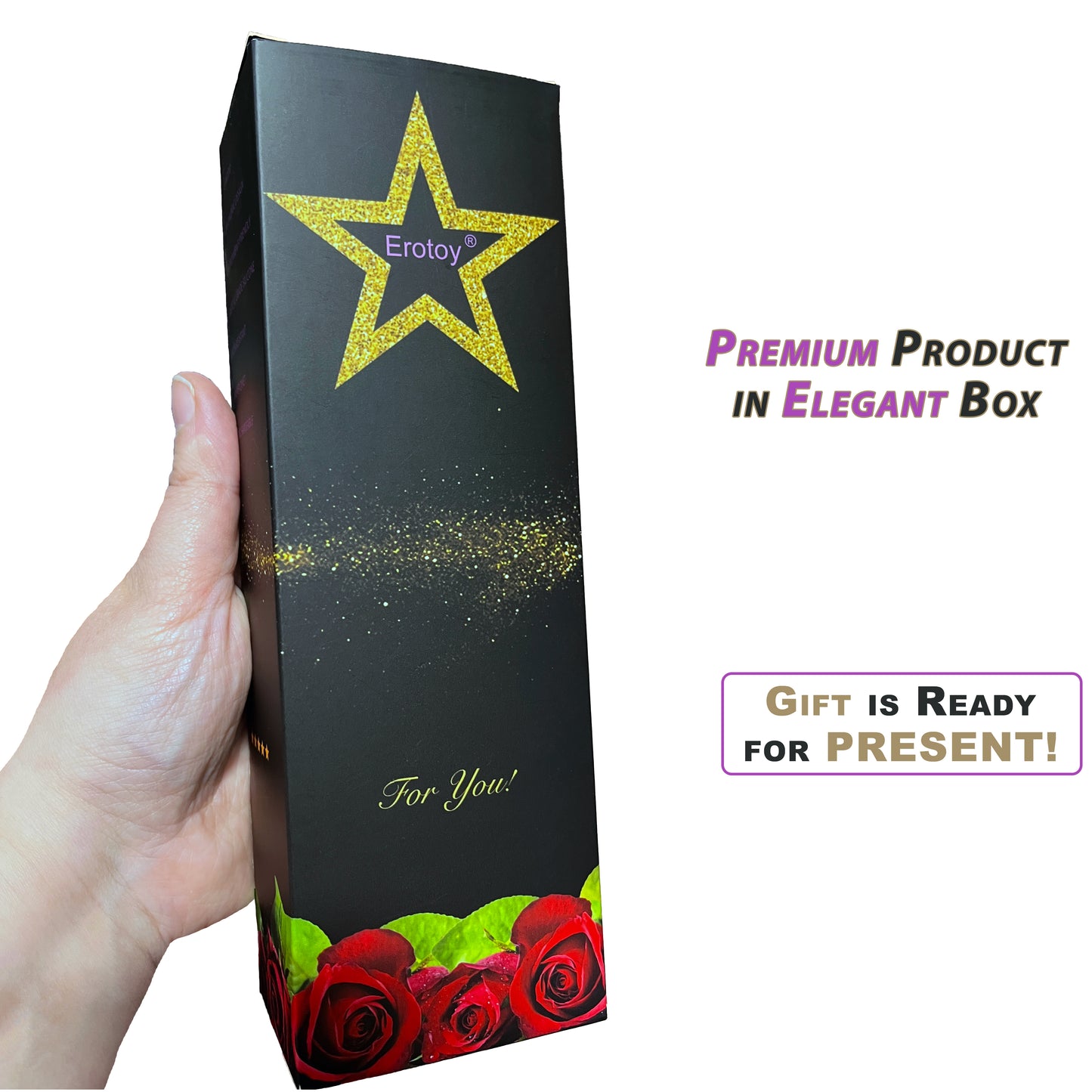 Erotoy G-Spot/Vagina/Anal Curved Vibrator Dildo for Vagina, Clitoral, Anal Stimulation with 10 Vibrations Modes